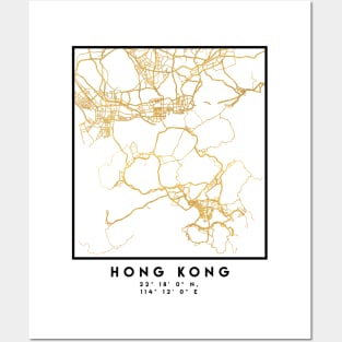 HONG KONG CHINA CITY STREET MAP ART Posters and Art